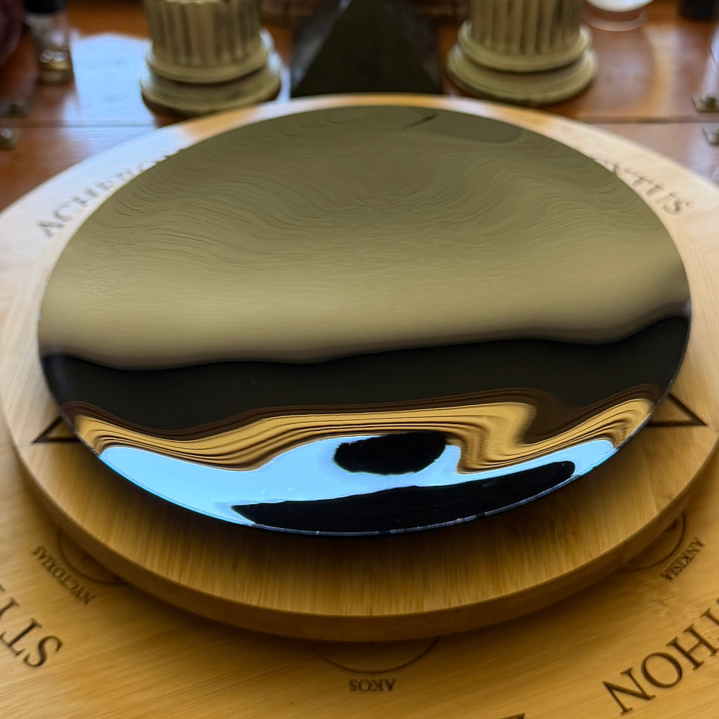 Concave Black Scrying Mirror