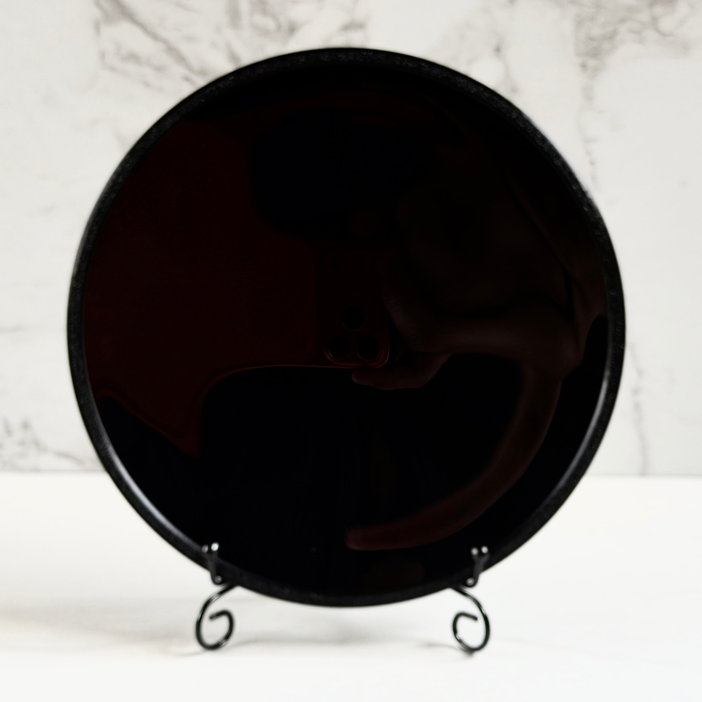 Concave Black Scrying Mirror