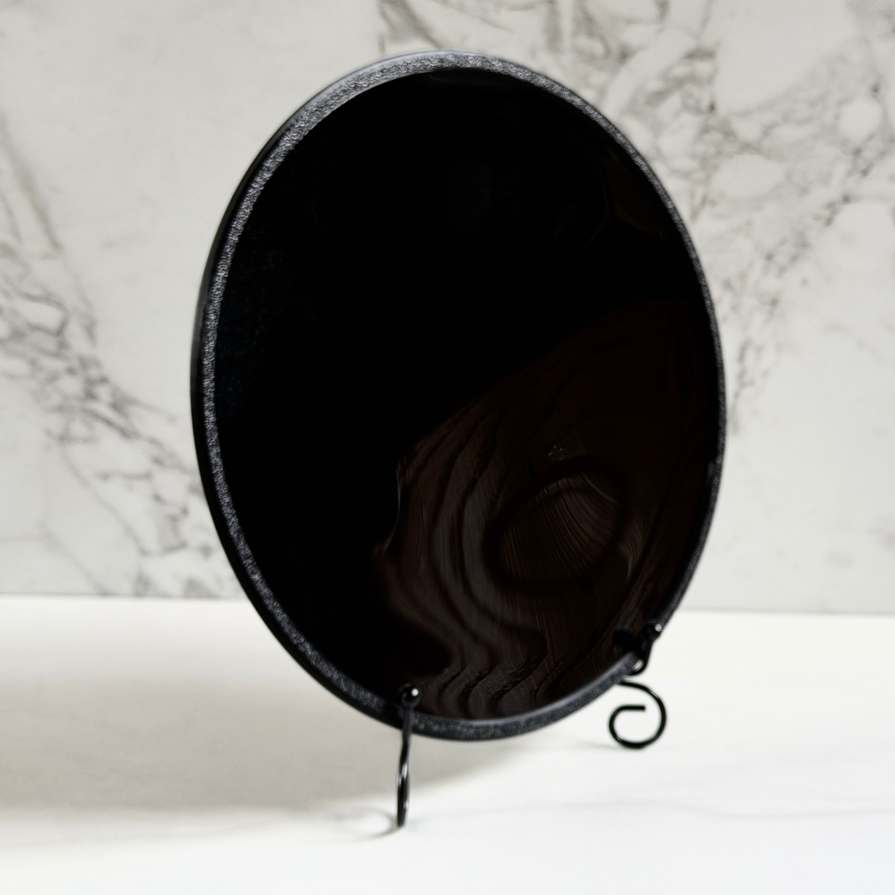Concave Black Scrying Mirror