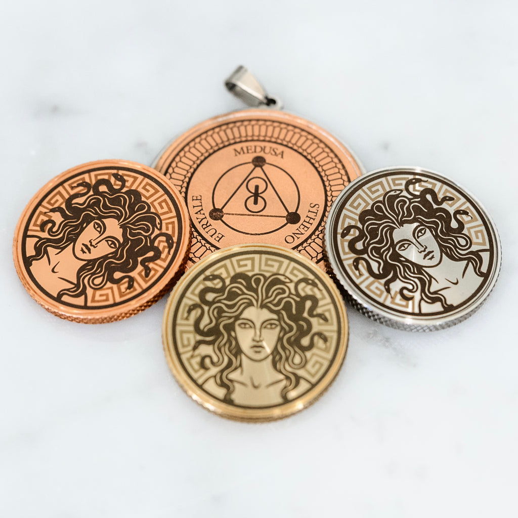 Protection Amulet: Medusa Coin — 32 mm