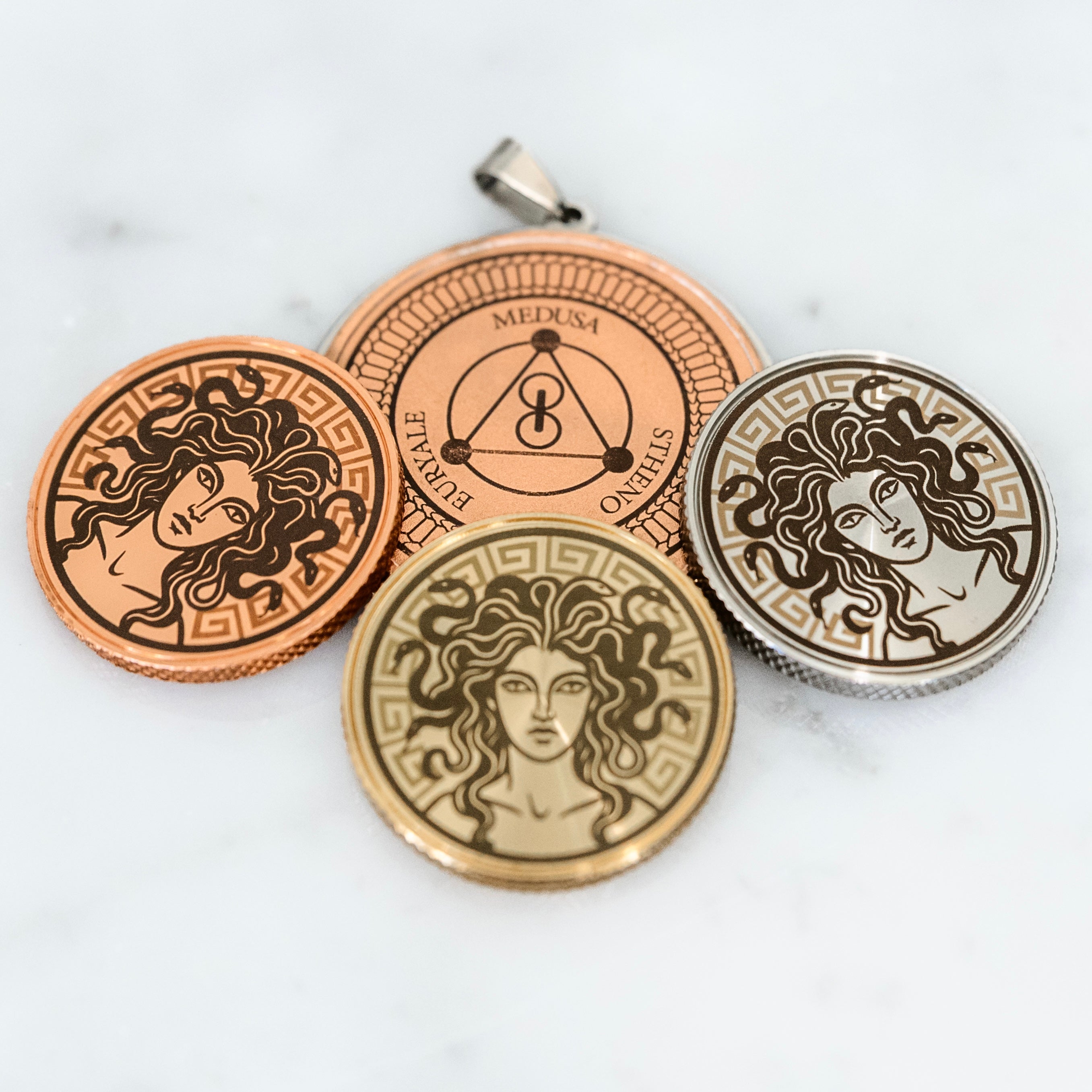Protection Amulet: Medusa Coin — 32 mm