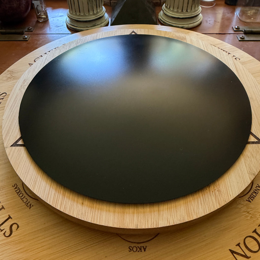 Concave Black Scrying Mirror